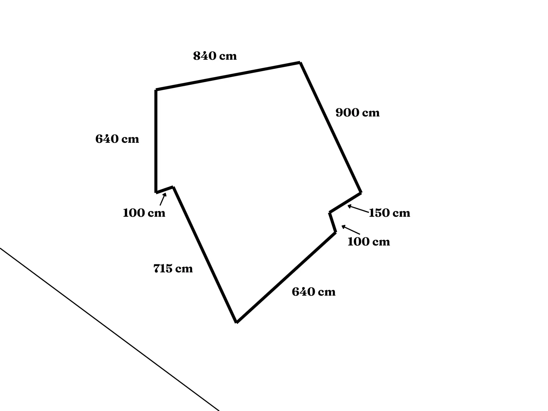 Measured house outline