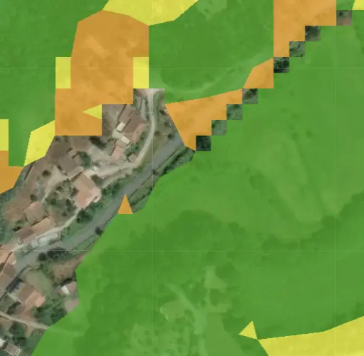 Wildfire risk map