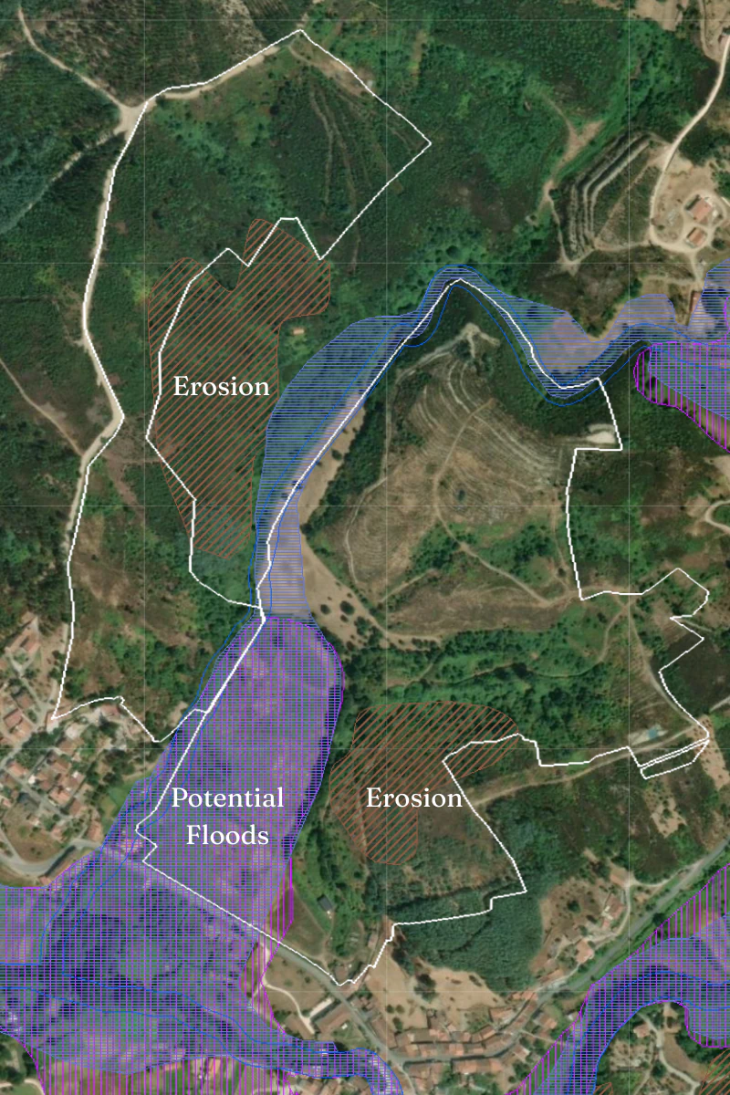 Map showing potential flood and erosion areas under the Ecological Reserve